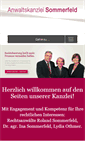 Mobile Screenshot of anwaltskanzlei-sommerfeld.de